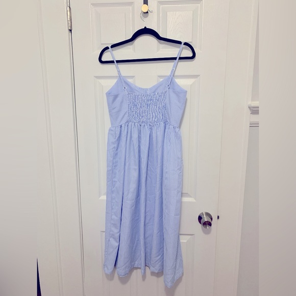 Striped Button Down Sundress with Pockets - Picture 2 of 3